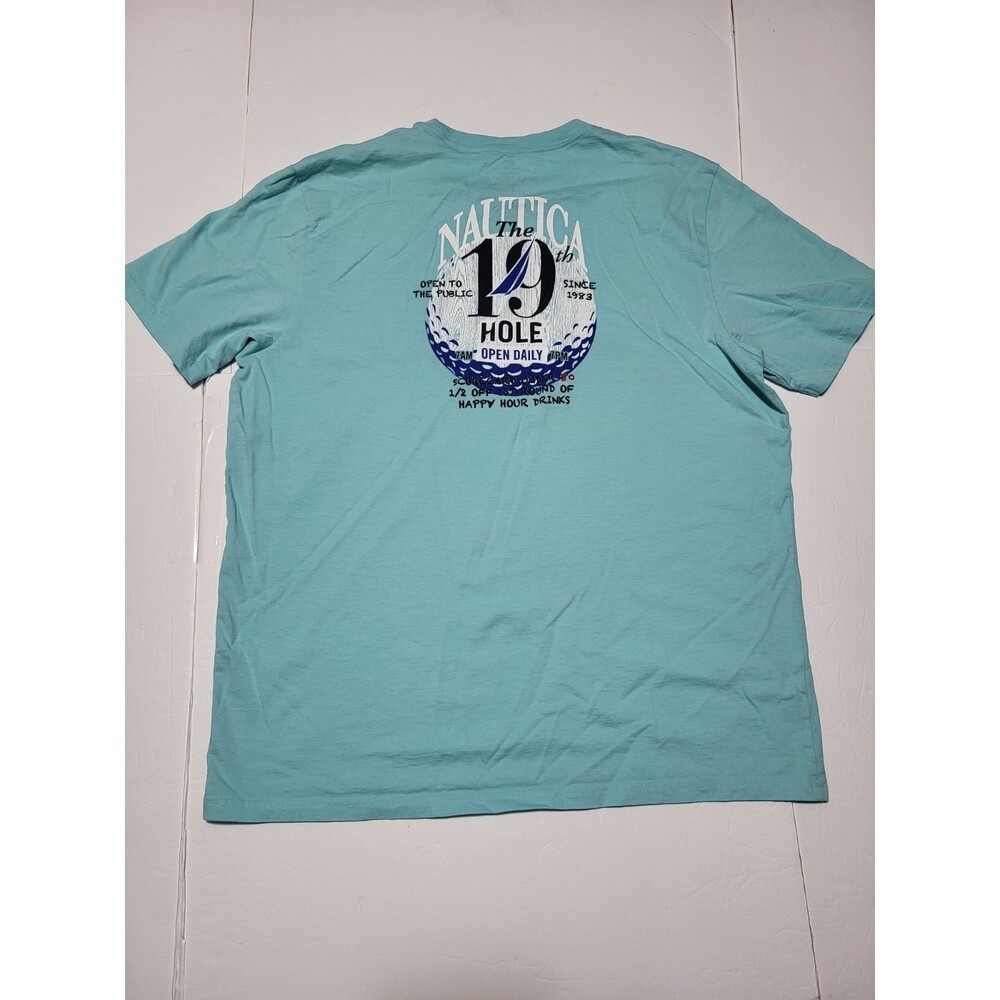 (#19) Nautica The 19th Hole Short Sleeve Size Men's Large Blue